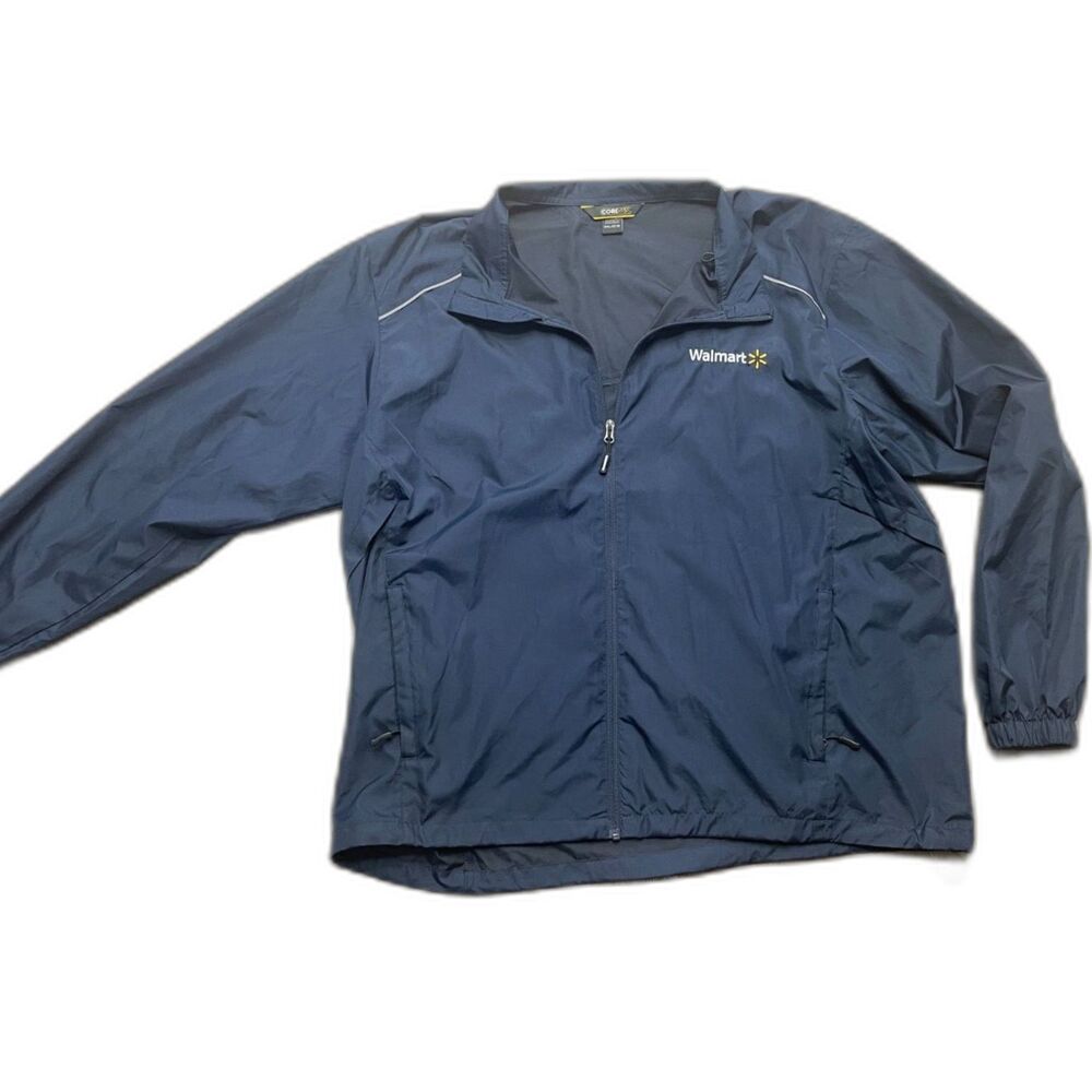 CORE365 Men's Women's Unisex Walmart Navy Blue Lightweight Zip Front Jacket 2X